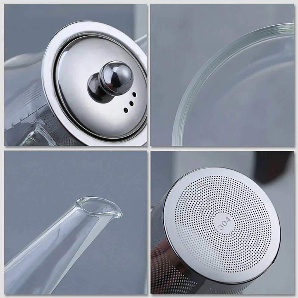Tetera Infusora de Vidrio™ Decorbites: Tetera Filtrante para Té Oolong, Puer, Café y Té de Flores