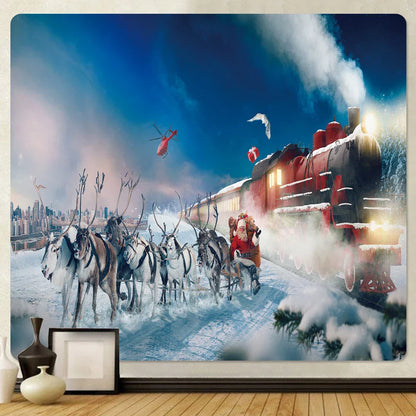 DecorBites™ Christmas God Deer Tapestry: Hippie Psychedelic Bohemian Wall Hanging