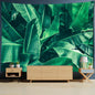 Decobites Monstera Leaf Tapestry Wall Hanging - Bohemian Tropical Plants Scenery