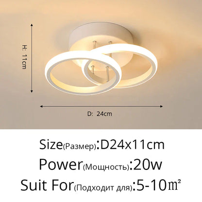 DecorBites™ LED Chandelier Black White Ceiling Lights