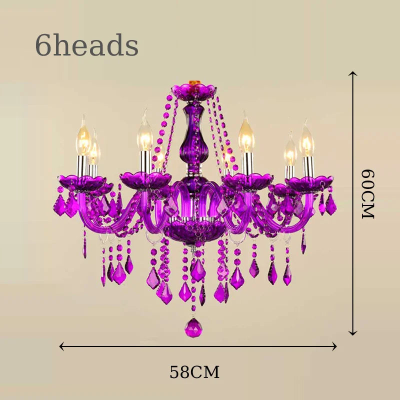 DecorBites™ Crystal Chandelier: Glamorous Green Lighting for Wedding Parlor, Bedroom, and More