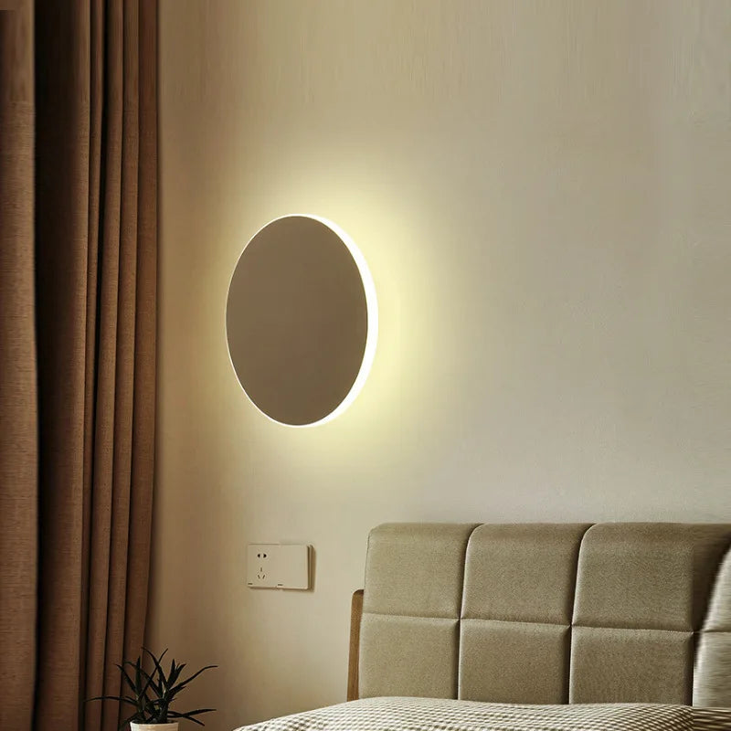 DecorBites™ LED RGB Round Wall Lights: Acrylic Touch Sensitive, Remote Controlled Bedroom Indoor Decor