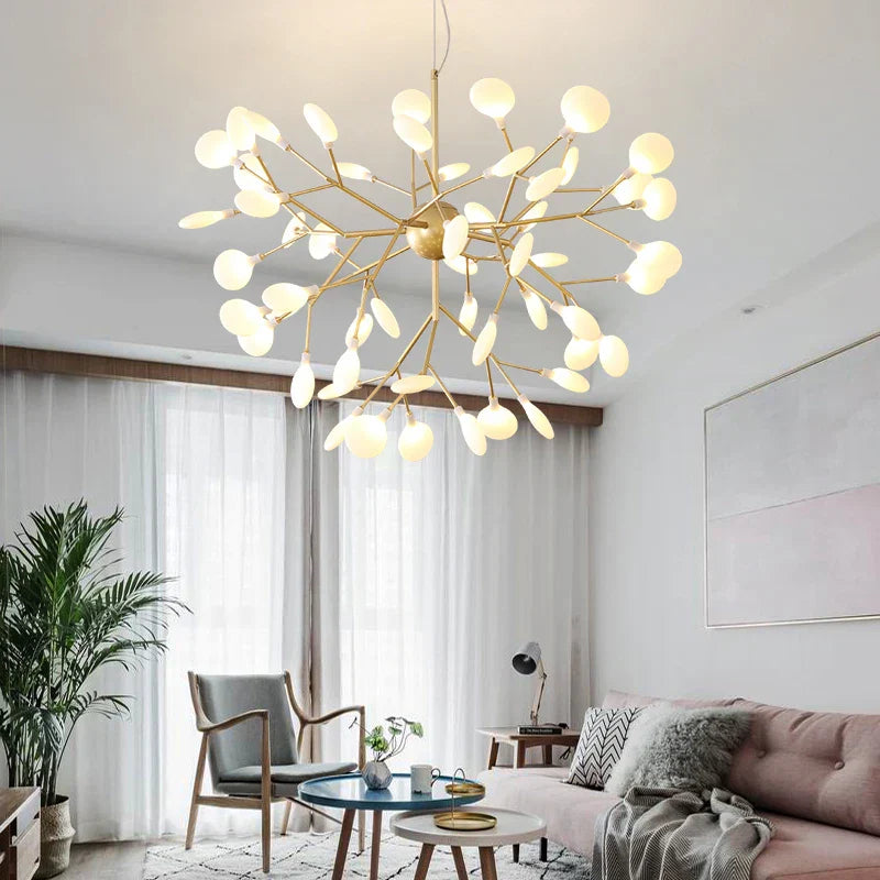 DecorBites™ LED Branch Chandelier: Heracleum Lustre Salon Lighting for Kitchen, Bar, and Restaurant