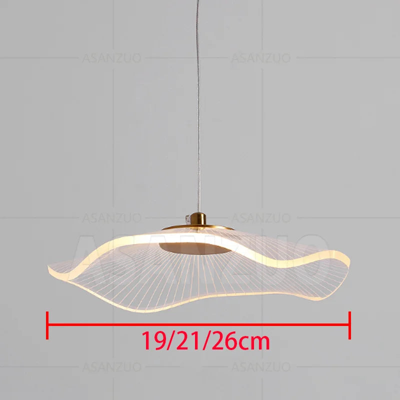 DecorBites™ Lotus Leaf Single Pendant Lamp: Modern LED Nordic Art Decor for Various Rooms