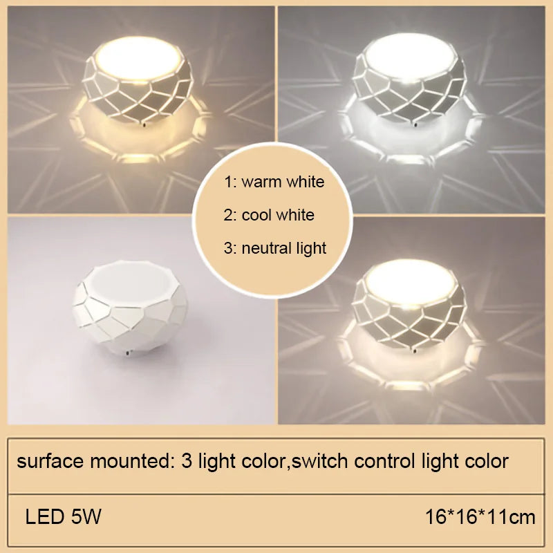 DecorBites™ LED Ceiling Light: Simplicity 5W 12W Dimmable Cylinder Lamp for Aisle Corridor