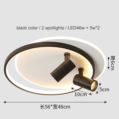 DecorBites™ Dimmable LED Ceiling Lights with Remote Control, Modern Gold/Black Spotlights