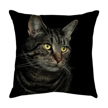 DecorBites™ Cute Cat Sofa Cotton Linen Cushion Cover Pillowcase Home Decor Pillow