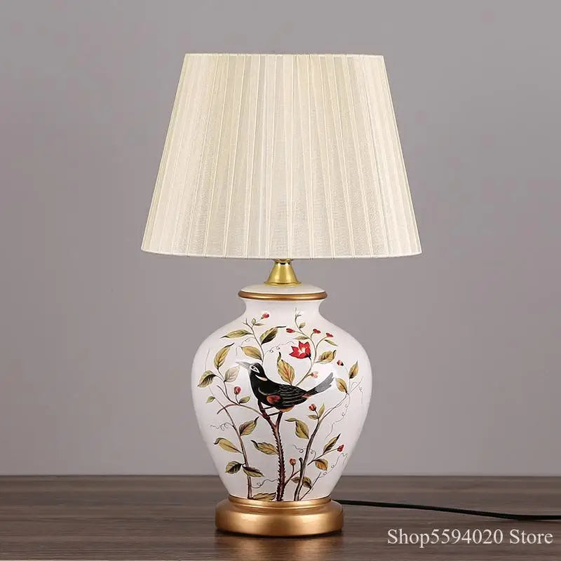 DecorBites™ LED Ceramic Table Lamp for Living Room, Bedroom, Study - Home Decor Lighting