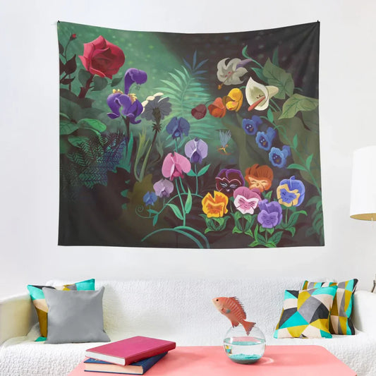 Wildflower Botanical Tapestry - Decobites Colorful Flower Wall Hanging Decor