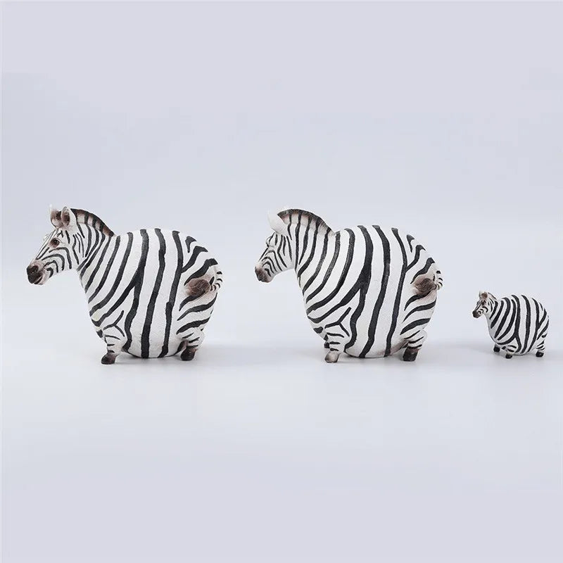 DecorBites™ Big Belly Zebra Resin Sculpture: Modern Decor for Home, Office, Living Room