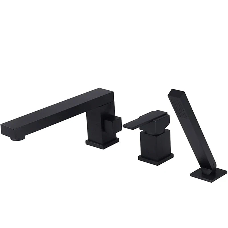 DecorBites™ Brushed Gold 3-Hole Widespread Bath and Shower Faucet with Hand Shower Head