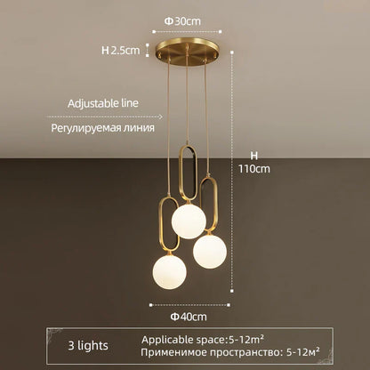 DecorBites™ LED Ball Pendant Light for Modern Luxury Decor in Bedroom, Kitchen, Office, and More