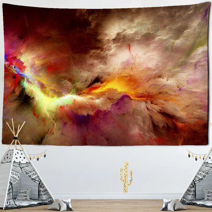 Colorful Clouds Galaxy Tapestry by Decobites - Hippie Wall Hanging Boho Decor