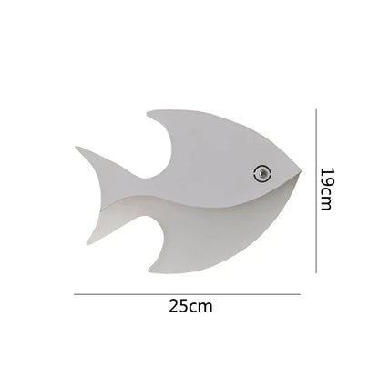 Lámpara de pared LED DecorBites™ con forma de pez. Decoración moderna y creativa en acrílico para espacios interiores.