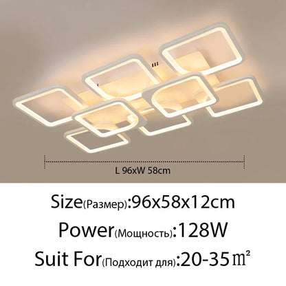 DecorBites™ Dimmable LED Chandelier for Bedroom Living Room Study, Modern Acrylic Lighting Fixture