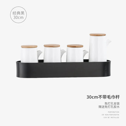 رف حمام من الألومنيوم من DecorBites™ مع قضيب مناشف لتنظيم الحمام/الدش