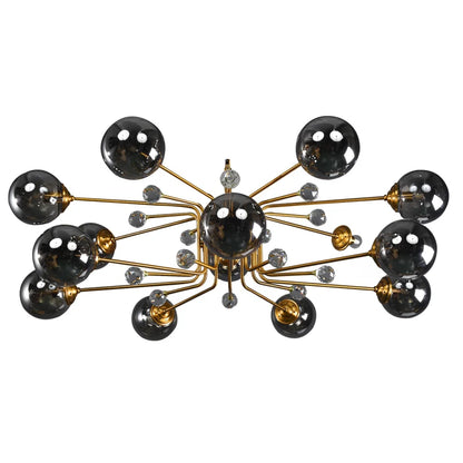 DecorBites™ Gold Glass Ball Chandelier LED Lighting for Living Room, Kitchen, Bedroom