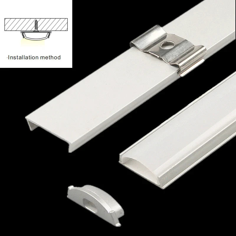 DecorBites™ 0.5m/1m Flexible U Aluminum Profiles for LED Strip Lights
