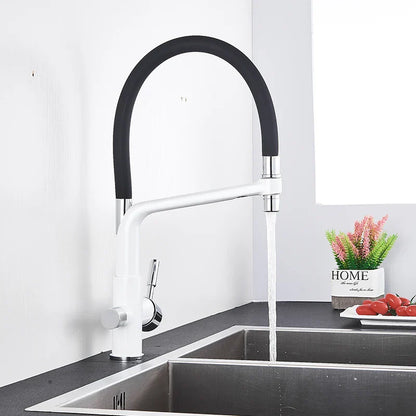 DecorBites™ Kitchen Faucet with Filtered Water, Dual Handle Hot Cold Mixer Taps