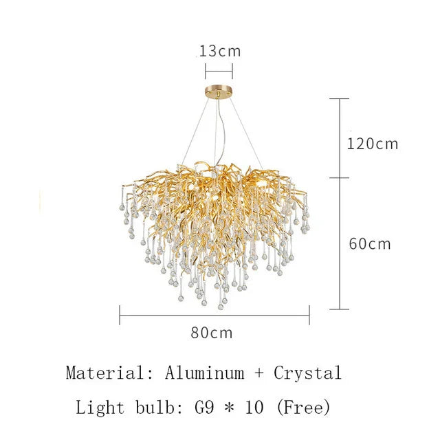DecorBites™ Crystal LED Ceiling Chandelier for Modern Luxury Decor