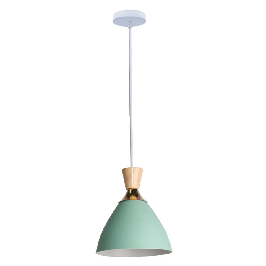 Nordic LED Pendant Light Yellow Glass Shade