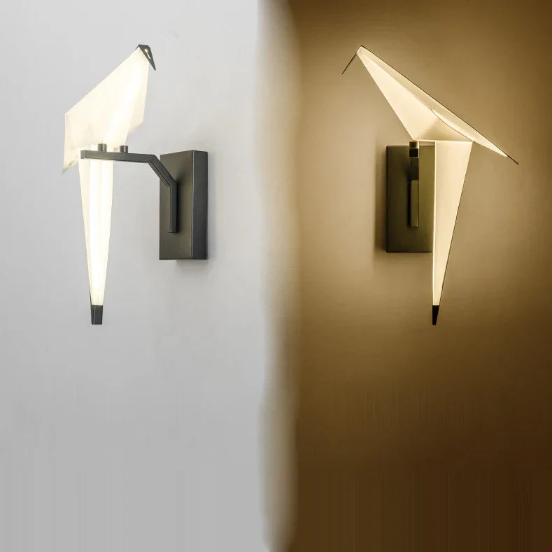 DecorBites™ Love Bird LED Wall Sconce Iron Acryl Wall Light for Bedroom Corridor