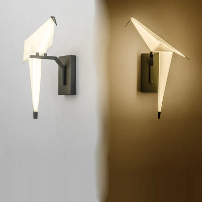DecorBites™ Love Bird LED Wall Sconce Iron Acryl Wall Light for Bedroom Corridor