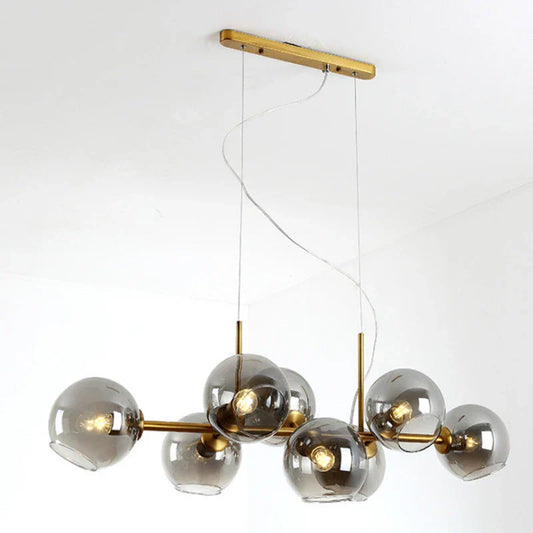 DecorBites™ Gray Glass Pendant Lights: Modern Nordic Loft Rustic Chandelier for Kitchen Bar Dining by DecorBites™