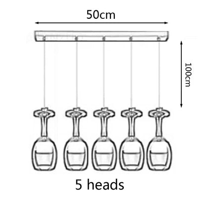 Lámparas colgantes LED DecorBites™ con forma de copa de vino para restaurantes, bares y comedores