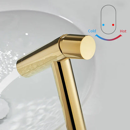 Decorbites™ Gold Beckenarmatur Einhebel-Aufsatzausführung Vintage Waschbecken Heiß-Kalt-Mischbatterie