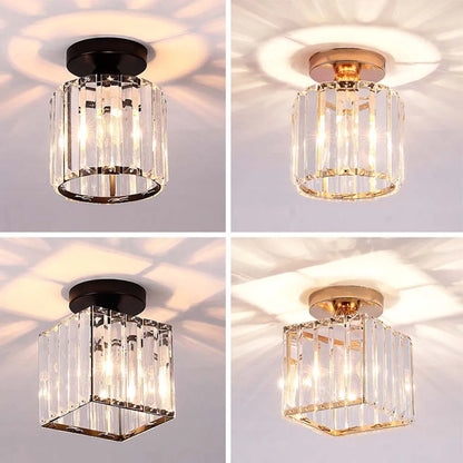DecorBites™ Crystal Pendant Ceiling Light, Modern E27 Semi Flush Design for Home Decor