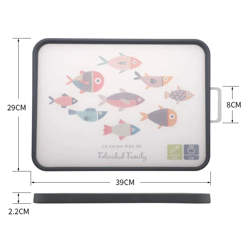 DecorBites™ Dual-Use Cutting Board: Food Grade PP Chopping Block for Kitchen, Non-Slip & Easy Clean.