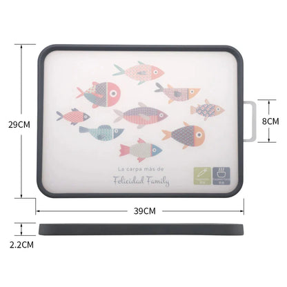 DecorBites™ Dual-Use Cutting Board: Food Grade PP Chopping Block for Kitchen, Non-Slip & Easy Clean.