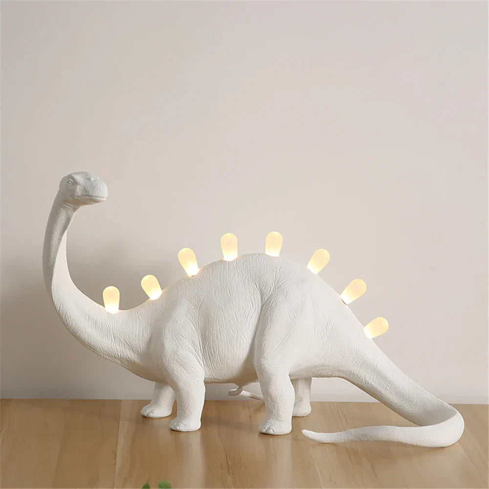 DecorBites™ Dino LED Desk Lamps - Jurassic Bedroom Bronto T-Rex Resin Dinosaur Home Decor Lighting