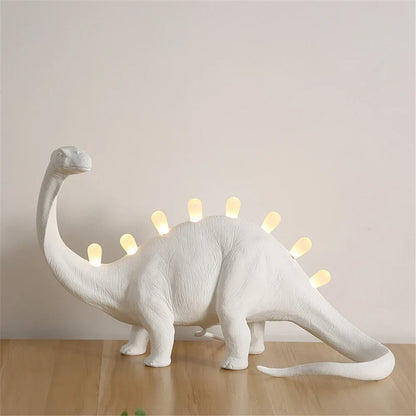 DecorBites™ Dino LED Desk Lamps - Jurassic Bedroom Bronto T-Rex Resin Dinosaur Home Decor Lighting