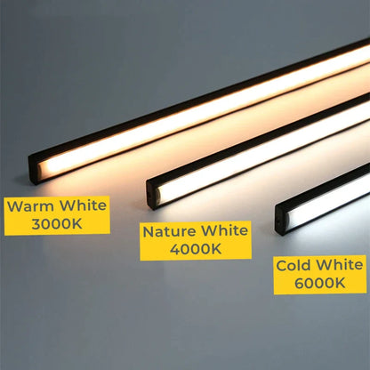 Perfiles de aluminio para tiras LED en forma de U AC220V de DecorBites™ - Iluminación lineal tubular bajo mueble