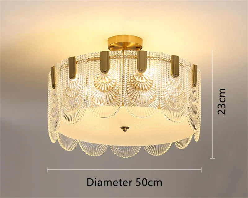 DecorBites™ Art Glass Chandelier: Elegant Luxury Lighting for Living, Dining & Bedroom Rooms