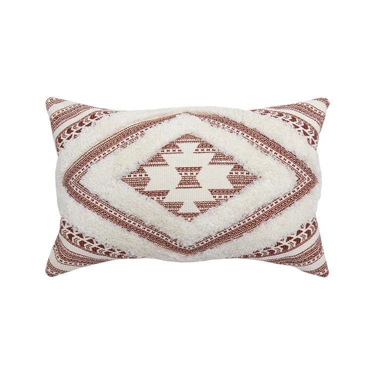 DecorBites™ Boho Style Cotton Woven Cushion Cover in Coffee Black, 45x45cm/30x50cm