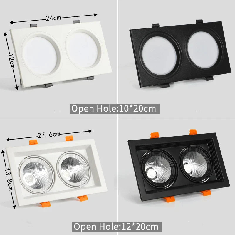 DecorBites™ LED Panel Lamp: Ultra-thin Anti-Fog Recessed Ceiling Downlight for Bathroom, Corridor, Industrial Lighting