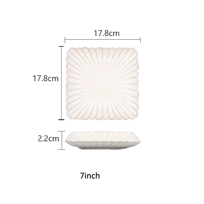 DecorBites™ Ceramic White Glaze Dinnerware Set