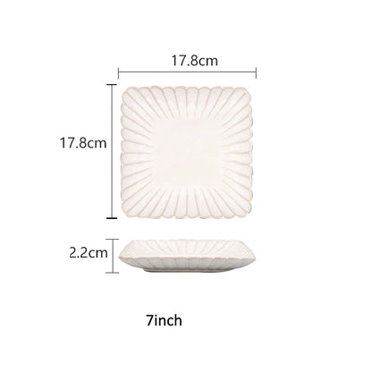 DecorBites™ Ceramic White Glaze Dinnerware Set