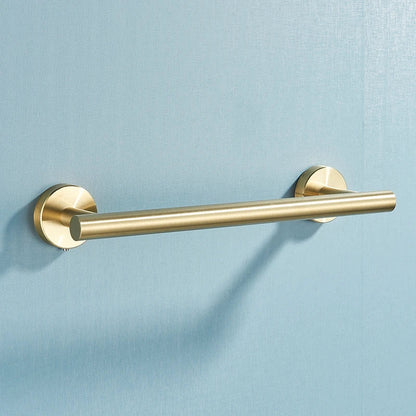 DecorBites™ Brushed Gold Stainless Steel Bathroom Accessories Set - Towel Bar, Toilet Paper Holder, Hooks