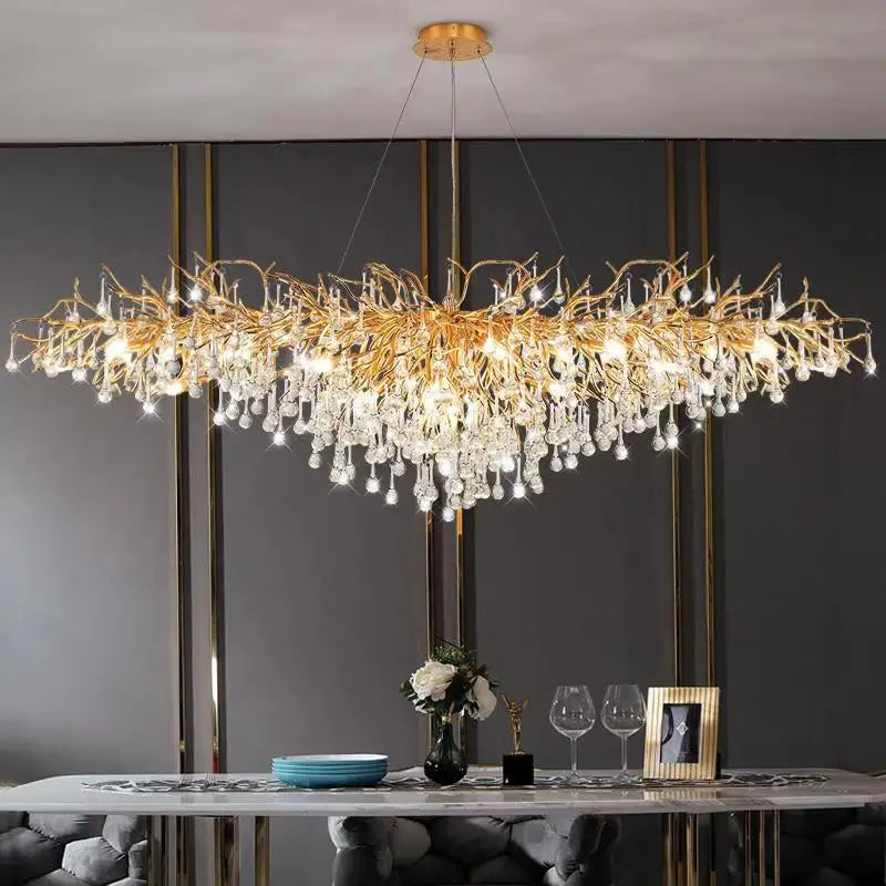DecorBites™ Crystal LED Ceiling Chandelier for Modern Luxury Decor
