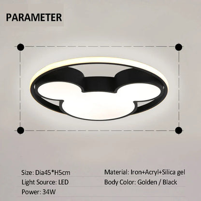 ديكوربايتس™ مصباح سقف ميكي ماوس LED بقوة 34 واط لغرف نوم الأطفال وغرفة المعيشة