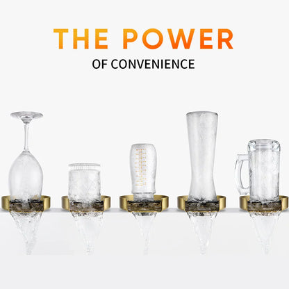 DecorBites™ Glass Rinser: Automatic Cup Washer for Home Sink, Coffee Bar, Kitchen Accessories