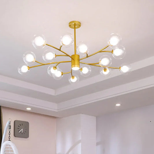 DecorBites™ Black Glass Ball Molecule Chandelier - Nordic Luxury Design