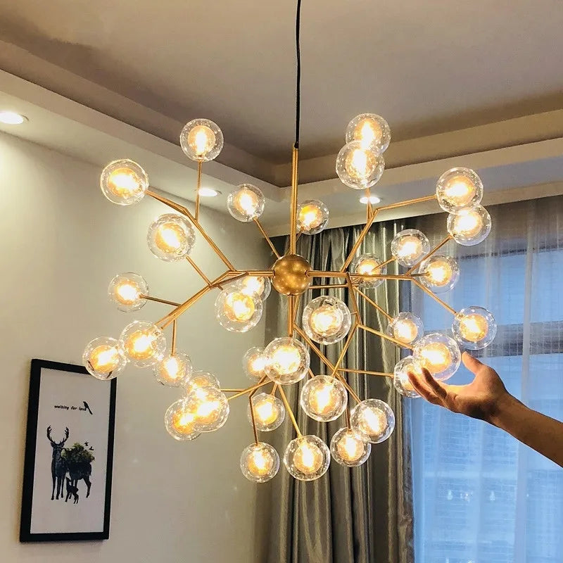 Lámpara de techo DecorBites™ LED Firefly Sputnik: Elegante lámpara de techo con forma de rama de árbol