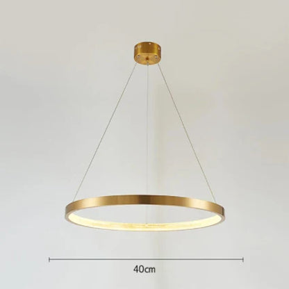 DecorBites™ Gold Circle Chandelier Creative LED Lighting Modern Indoor Fixtures