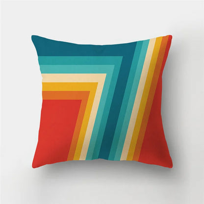 Funda de almohada DecorBites™ con diseño de rayas geométricas | Funda de cojín para sofá