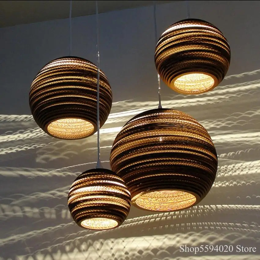 DecorBites™ Chinese Paper Pendant Light for Restaurant Living Room, Southeast Asian Style